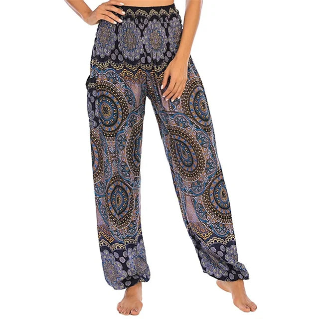 Schwarze Boho-Chic Hosen - Lena