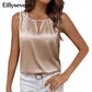 Beige Satin-Top - Elena