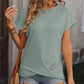 Clara - Beige Strukturiertes T-Shirt