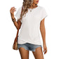 Clara - Beige Strukturiertes T-Shirt