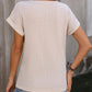 Clara - Beige Strukturiertes T-Shirt