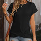 Clara - Beige Strukturiertes T-Shirt