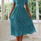 Clara - Marineblaues Sommerkleid mit Rüschen