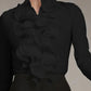 Julia – Asymmetrische Button-Down-Bluse für Damen