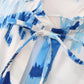 Ivonne - Damen Freizeitbluse mit bedrucktem Shirt und Schnürverschluss