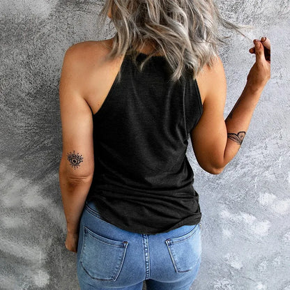 Anna - Schwarzes Basic-Tanktop