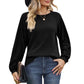 Ella - Weißes Waffelstrick-Shirt