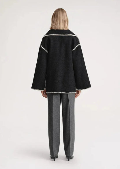 Frauen Winterjacken Set: Stilvolle Jacke mit Schal für Herbst/Winter