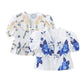 Fiona - Damen Kurzarm Bluse mit Blumendruck