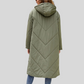 Chloe - Lange, warme Damenjacke mit Kapuze
