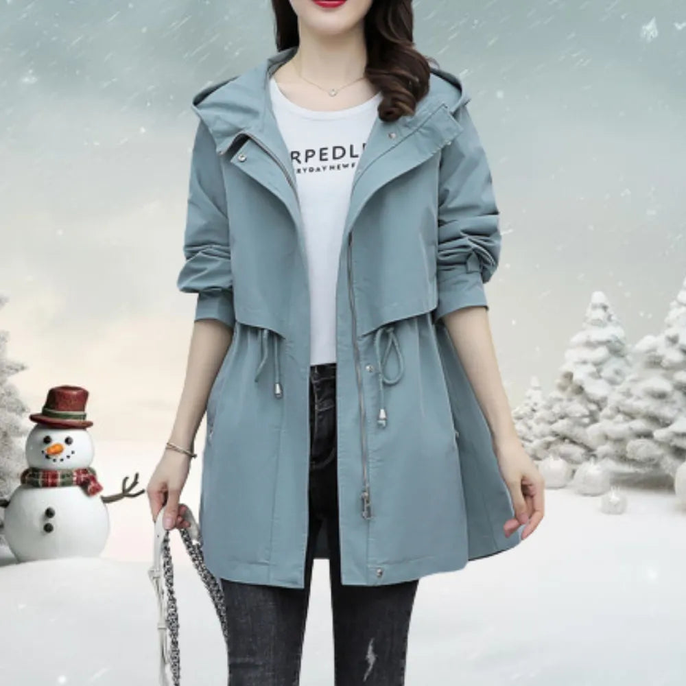 Frauen Trenchcoat mit Kapuze | Ikonische Herbst-Winter Jacke