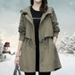 Frauen Trenchcoat mit Kapuze | Ikonische Herbst-Winter Jacke