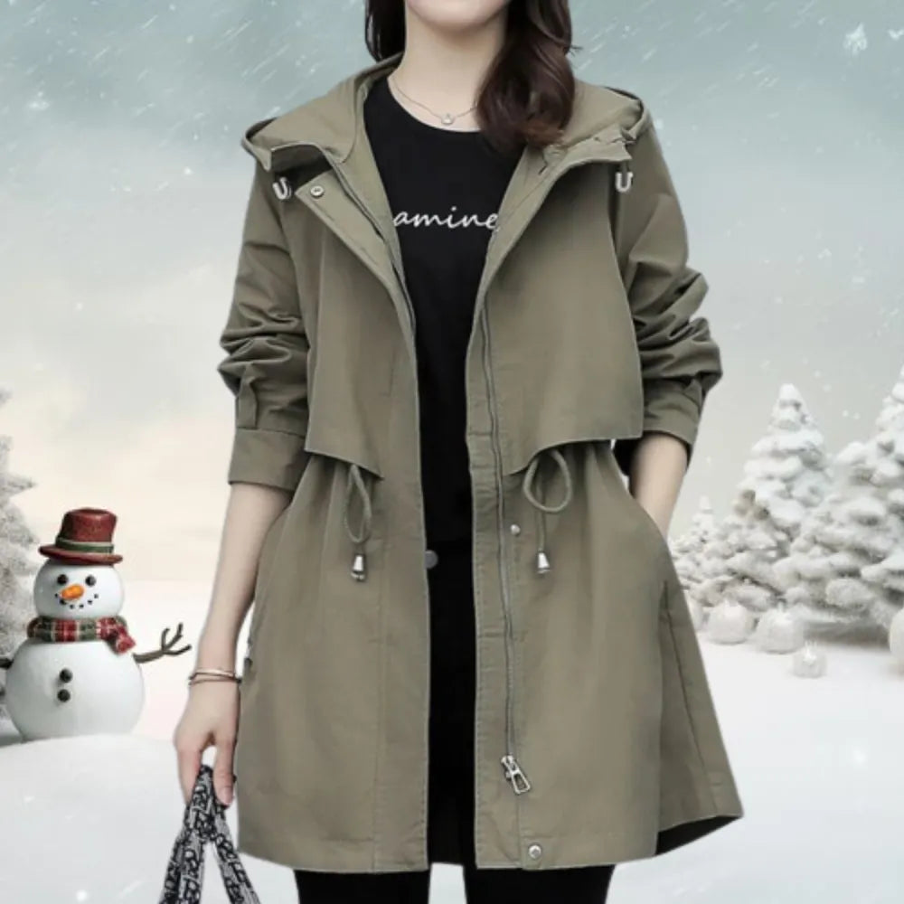 Frauen Trenchcoat mit Kapuze | Ikonische Herbst-Winter Jacke