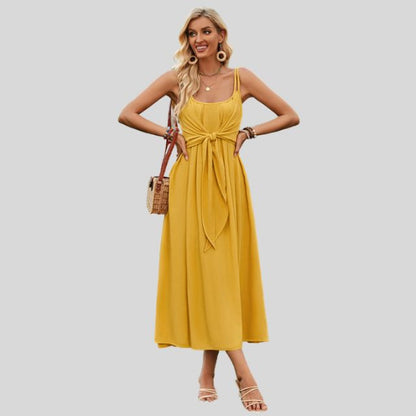 Bella - Terrakotta Midi-Wickelkleid