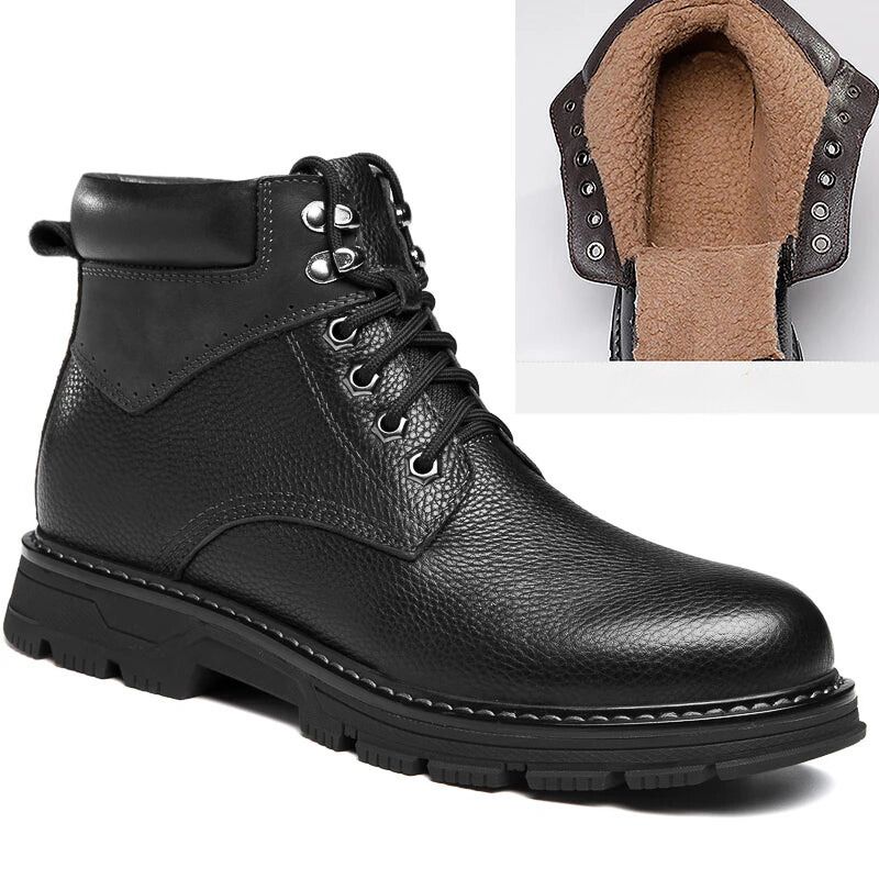 Winterstiefel aus echtem Leder für männer - Wiel
