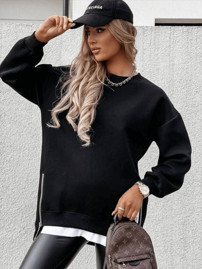 Sweatshirt mit einem weichen Stoff und praktischen Reißverschluss