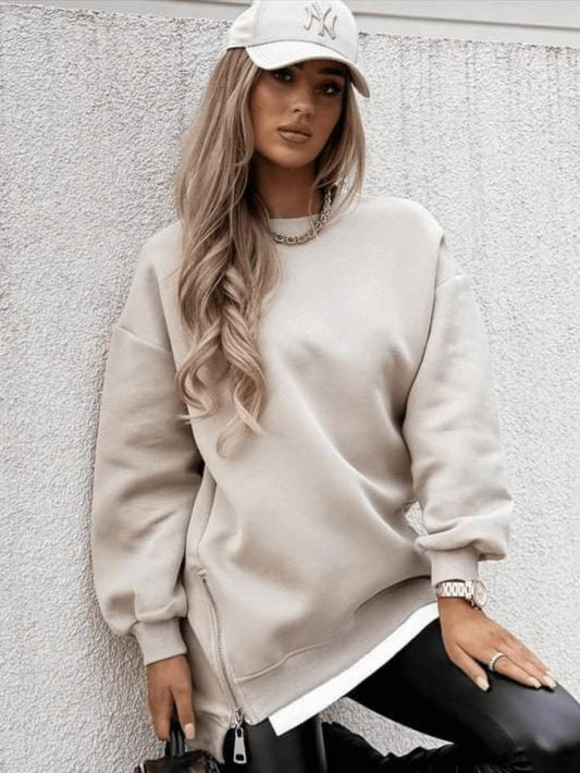 Sweatshirt mit einem weichen Stoff und praktischen Reißverschluss