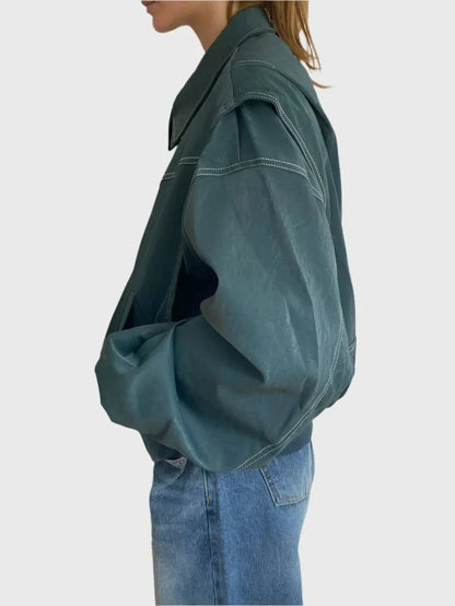 Jacken aus Leder mit Reißverschlüssen, ideal für jedes Wetter