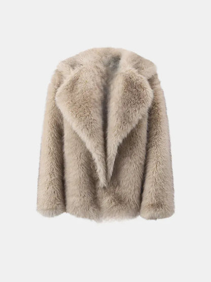 Winter Jacken für Frauen 2024 Eleganter und Zeitloser Pelzmantel Stil