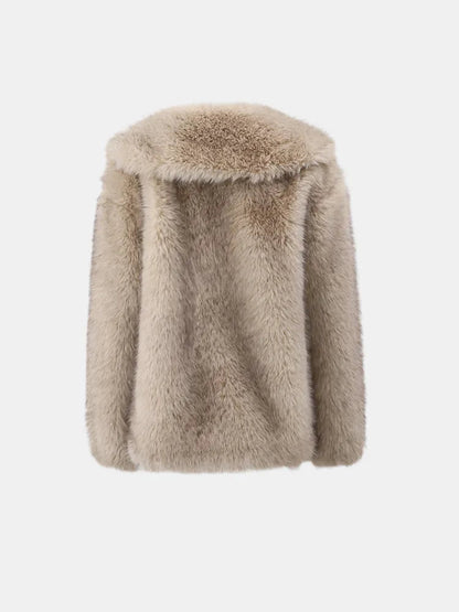 Winter Jacken für Frauen 2024 Eleganter und Zeitloser Pelzmantel Stil