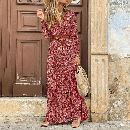 Carmen - Bohemian Maxikleid in Rot