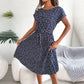 Clara - Blaues Blütenmuster Sommerkleid