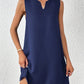 Anna - Blaues V-Ausschnitt Sommerkleid