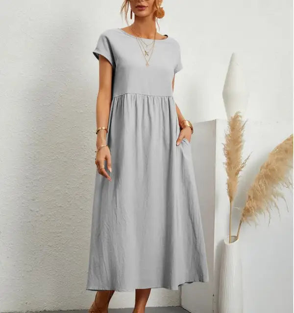 BENTE | ELEGANTES KLEID MIT TASCHEN