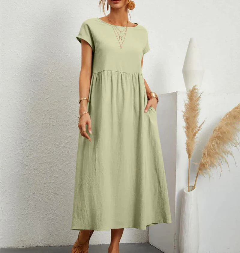 BENTE | ELEGANTES KLEID MIT TASCHEN