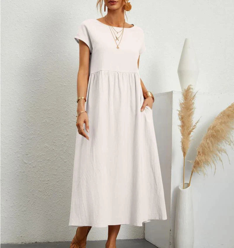 BENTE | ELEGANTES KLEID MIT TASCHEN