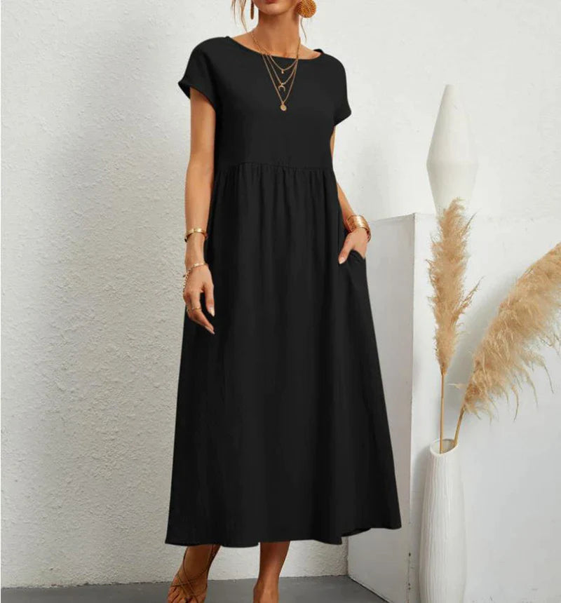 BENTE | ELEGANTES KLEID MIT TASCHEN