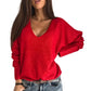 Beiges Shirt mit V-Ausschnitt - Julia