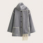 Frauen Winterjacken Set: Stilvolle Jacke mit Schal für Herbst/Winter