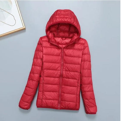 Ultraleichte, wasserdichte Herbstjacke aus Entendaunen für Damen – warm und stilvoll