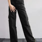 Cargo-Stil Flared Jeans mit weitem Bein