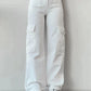 Cargo-Stil Flared Jeans mit weitem Bein