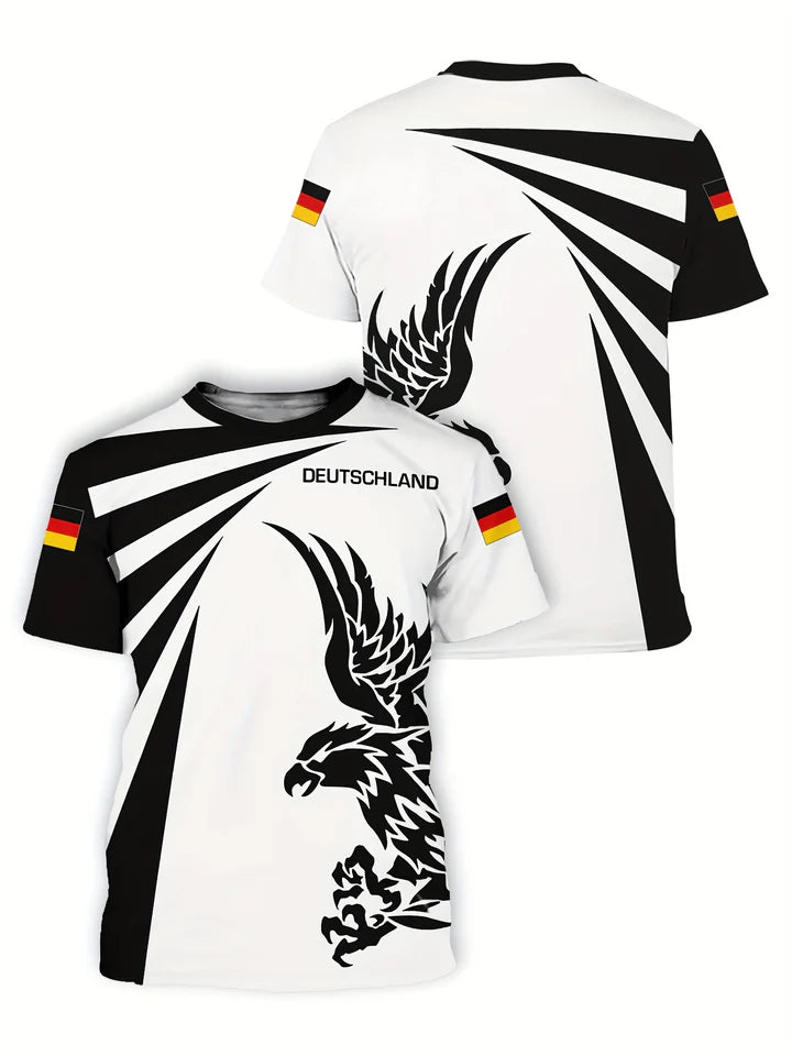 Adrean | deutschland euro 2024 herren fußball trikot mit adler druck