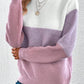 Block-Pullover in Violett für Frauen