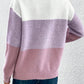 Block-Pullover in Violett für Frauen