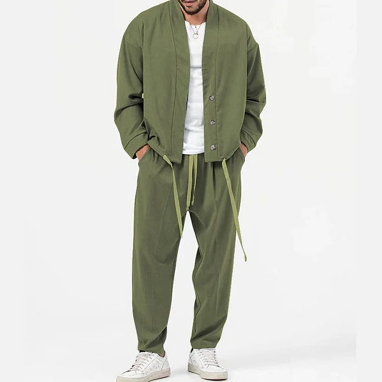 Gerrit -   2-teiliges set aus blazer mit knöpfen und hose mit kordelzug