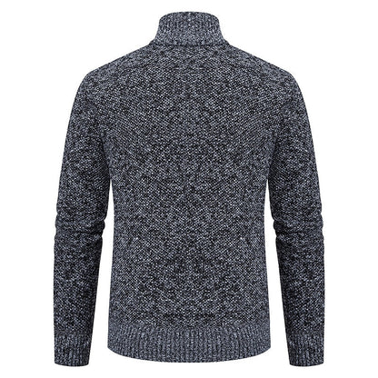 Tom Polo - Stylischer Zipper-Strickpullover für Herren (italienisches Design)