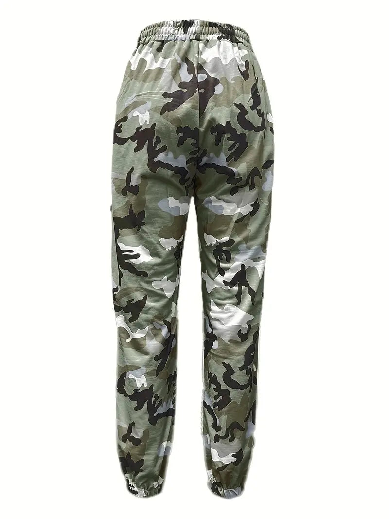 Hannah – camo-jogginghose mit kordelzug für den frühling