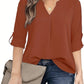 Weinrotes Blusen Shirt - Clara