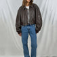 Bonnie brauner, cropped Bomberjacke