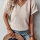 Beige Strick-T-Shirt - Lena