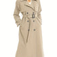 Damen-Trenchcoat mit zweireihigem Verschluss