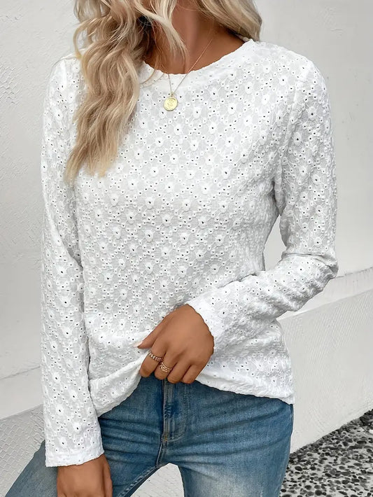 Caroline – t-shirt mit rundhalsausschnitt für den frühling