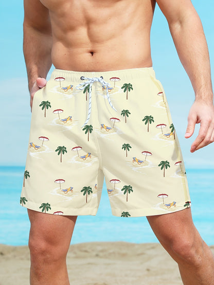 Strandshorts mit Palmenmuster - Tom