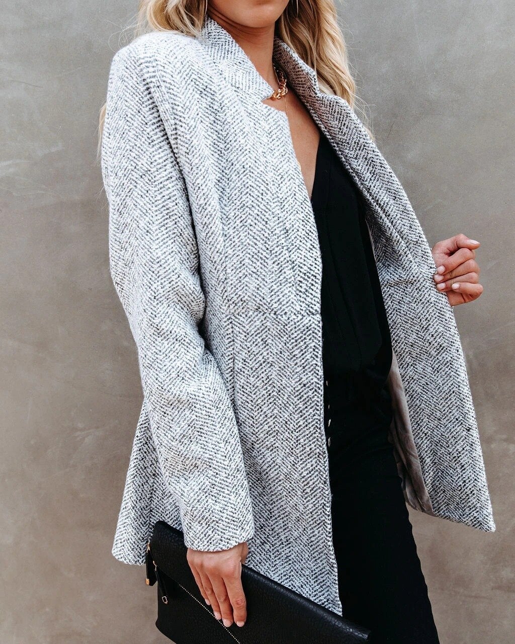 Eleganter Strick-Cardigan mit Schalkragen