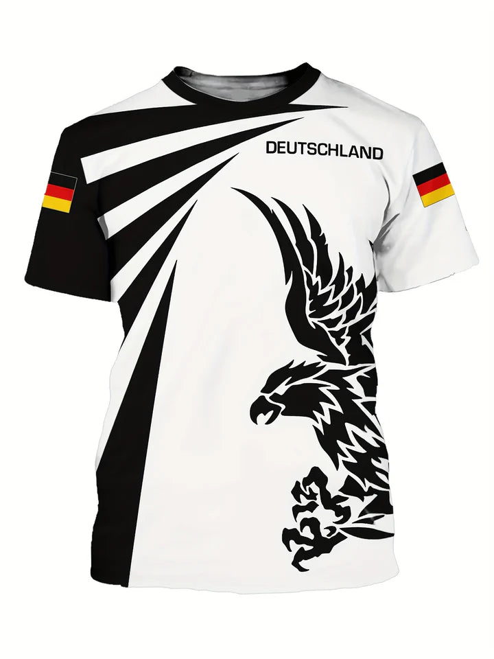 Adrean | deutschland euro 2024 herren fußball trikot mit adler druck